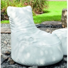 Garten Sitzsack Weiss Schwarz Bild 1