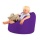 Garten Kinder Sitzsack LILA Wasserabweisend  Bild 1