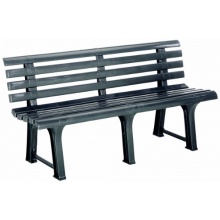 Gartenbank 145x49x74cm anthrazit Bild 1
