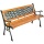 TecTake Gartenbank Metall Holz wetterfest Bild 2