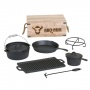 BBQ-Bull, Dutch Oven Set in Holzkiste Gueisen Kochtopf, 7-teilig Bild 1