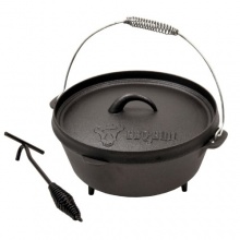 BBQ-Bull, DO6 Dutch Oven Topf, Kochtopf aus Gusseisen Bild 1