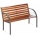 Gartenbank Stahl Holz  2 er 122cm anthrazit Bild 1