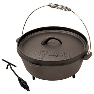 BBQ-Bull, 14QT Dutch Oven Topf DO14, Kochtopf aus Gusseisen Bild 1