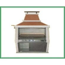 Steingrill PF-2LR, Rot, 1,20m, Einbaugrill von Barbacoas Argentinas Bild 1
