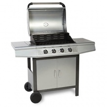 Gasgrill BBQ GRILLWAGEN 4 Edelstahl, Clictrade GmbH Bild 1