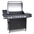 Gasgrill BBQ GRILLWAGEN 6 Edelstahl Brenner Gas Grill, Clictrade Bild 1