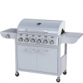 Broilmaster Profi BBQ Gasgrill 6+1 silber mit 6 Hauptbrenner Bild 1