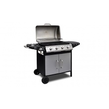 visaXL Gasgrill Grill Grillwagen Barbecue BBQ 4+1 mit Temperaturanzeige  Bild 1