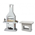 SPM Nova Braun Grillkamin mit Beistelltisch, Wellfire Bild 1