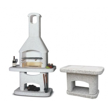 SPM Nova Braun Grillkamin mit Beistelltisch, Wellfire Bild 1