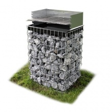 NEU.HOLZ XXL Gabionen Grill Kohlegrill BBQ Holzkohlegrill Grillstelle  Bild 1