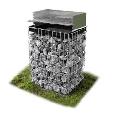 NEU.HOLZ XXL Gabionen Grill Kohlegrill BBQ Holzkohlegrill Grillstelle  Bild 1