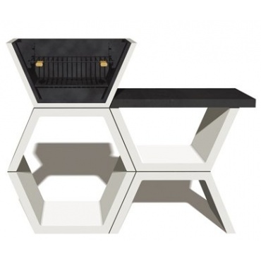 Grillbar Gartenkamin, Mod 04 mit Seitentisch, Grillstelle von Hogar Decora Bild 1