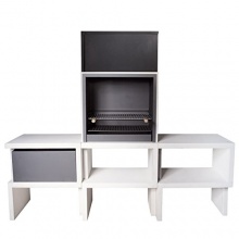 Grillkamin Gartenkamin Mod. 36 mit 2 Seitentischen, Grillstelle von Hogar Decora Bild 1