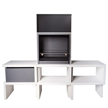 Grillkamin Gartenkamin Mod. 36 mit 2 Seitentischen, Grillstelle von Hogar Decora Bild 1