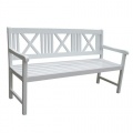 Gartenbank wei 154cm 3 Sitzer  Bild 1