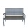 Gartenbank 2Sitzer Aluminium 117x86x55cm Grau Bild 1