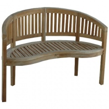 Teakholz Gartenbank Natur 120cm Bild 1