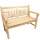 Gartenbank 120cm Teakholz Messing verchromt Bild 1