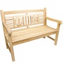 Gartenbank 120cm Teakholz Messing verchromt Bild 1