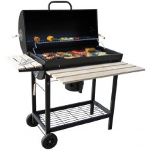 BBQ-Bull - BBQ Grillwagen mit Deckel Smoker Holzkohlegrill Bild 1