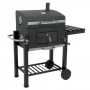 BBQ-Bull, Luxus Grillwagen Black Oak, Holzkohle Barbecue Grill, Smoker Bild 1