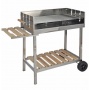 Grill XXL Edelstahl Grillwagen Holzkohlegrill fahrbar mit Holzablage Bild 1
