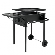 BBQ-Bull, Holzkohle Grill One Teak, Barbeque Grillwagen Bild 1