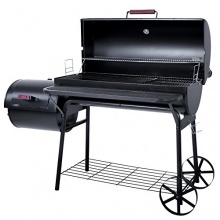 BBQ Grill-Smoker Grillwagen Holzkohlegrill mit 2 Kammern von broilmaster Bild 1