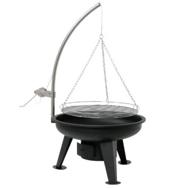BBQ-Bull, Schwenkgrill mit Kurbel, Holzkohle Grill, Schwenker, 64 cm Bild 1