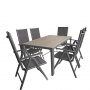 7tlg.Gartengarnitur Alu 150x90cm Alu Bild 1