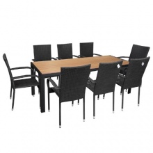 9tlg Gartengarnitur Alu Gartentisch 205x90cm Bild 1