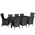 9tlg.Gartengarnitur 205x90cm Alu Polyrattan Bild 1