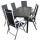 7tlg.Gartengarnitur Alu Schwarz Bild 1