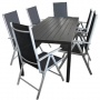 7tlg.Gartengarnitur Alu Schwarz Bild 1