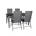 5tlg.Gartengarnitur Glasplatte 150x90cm Alu  Bild 1