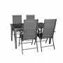5tlg.Gartengarnitur Glasplatte 150x90cm Alu  Bild 1