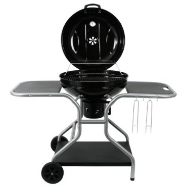 BBQ-Bull Kugelgrill Maple, Holzkohle Grillwagen mit Ablagen, 57 cm, Picknickgrill Bild 1