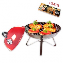 Eleganter tragbarer Minigrill HOLZKOHLE GRILL im BBQ-Style, 36 cm, Picknickgrill Bild 1