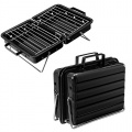 pro.tec Klappgrill Faltgrill 34 x 24cm Koffergrill Picknickgrill Bild 1