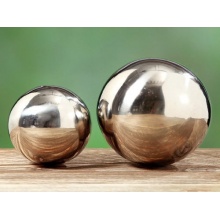 GARTENKUGEL SET 6,5cm + 9cm AUS EDELSTAHL SILBER KUGEL Bild 1