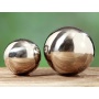 GARTENKUGEL SET 6,5cm + 9cm AUS EDELSTAHL SILBER KUGEL Bild 1
