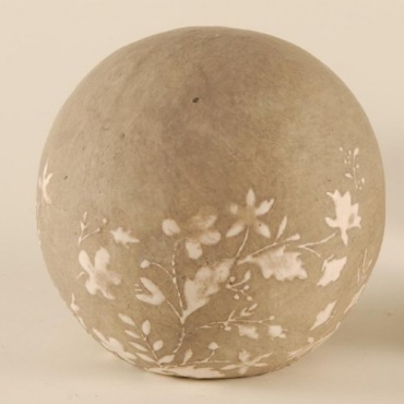 Deko-Kugel Gartenkugel Kugel Keramik Beige Creme - D11cm Bild 1