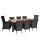 9tlg.Gartengarnitur Tisch 205x90cm Polyrattan Bild 1
