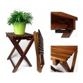 2er Set Gartenhocker Eukalyptusholz Bild 1