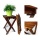 2er Set Gartenhocker Eukalyptusholz Bild 1