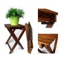 2er Set Gartenhocker Eukalyptusholz Bild 1