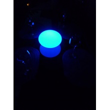 LED Designlampe, Leuchtkugel, Tischlampe 27 x 16 cm multicolor  Bild 1