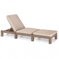 Allibert Gartenliege Rattanoptik cappuccino Bild 1